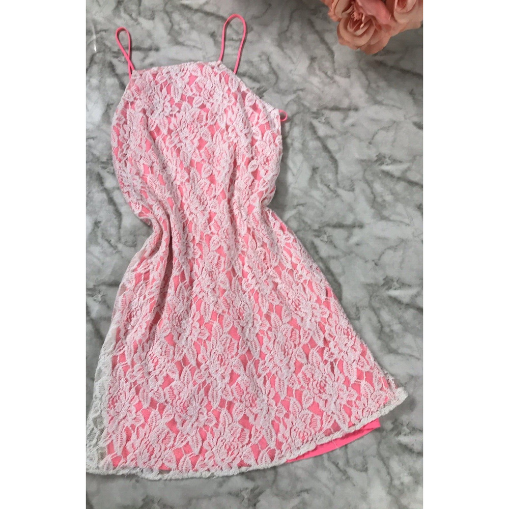 Anthropologie Pins and Needles Dress Sz M Lace Overlay Fairy Cottagecore Western